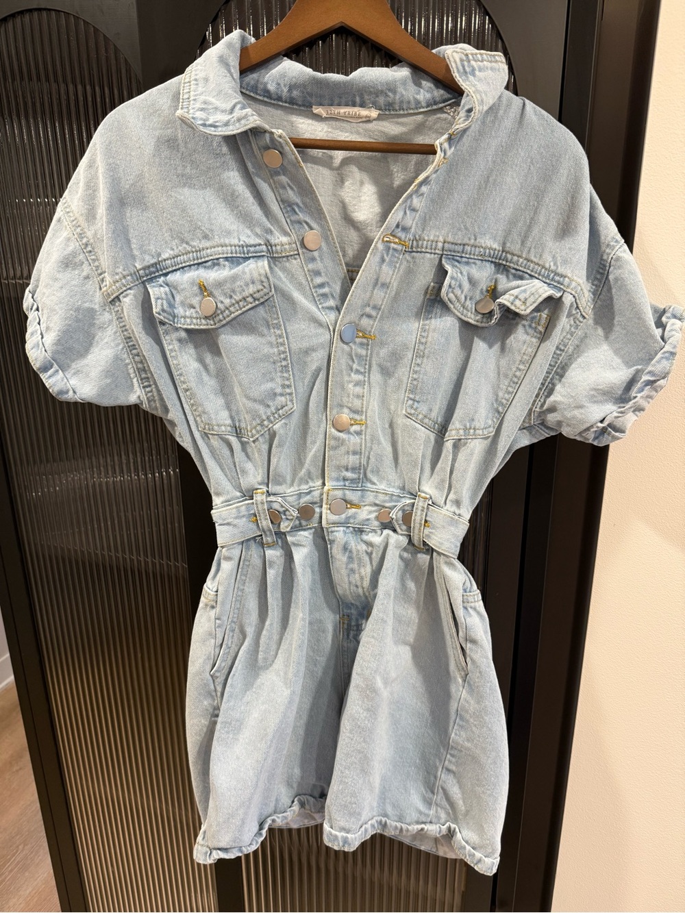 12th Tribe Light Blue Denim One-Piece Romper